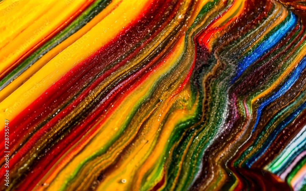 macro close up of different color oil paint. colorful acrylic. modern art concept