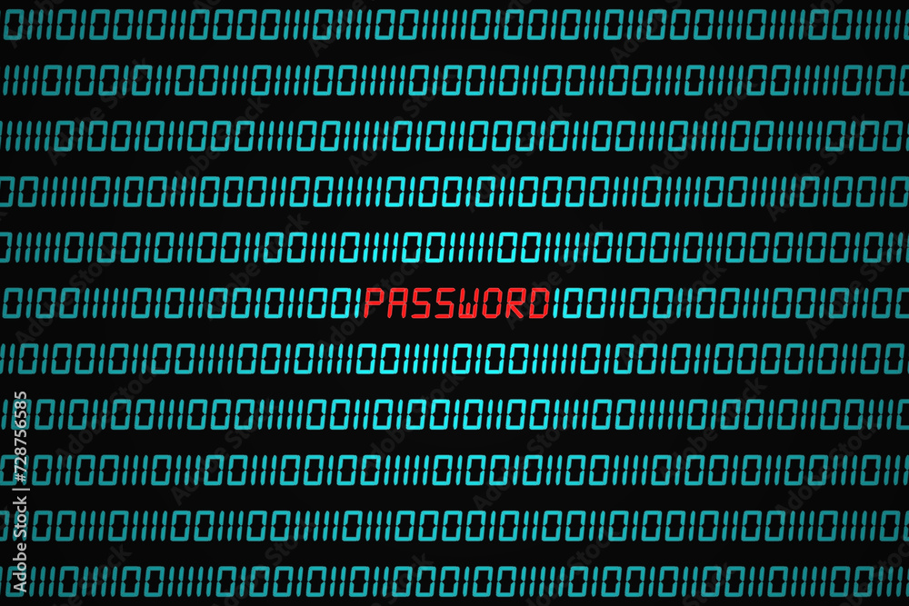 Binary code sequence with Password hidden in it Binary code sequence with Password hidden in it