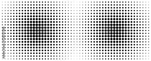 White dotted halftone background with black base..
