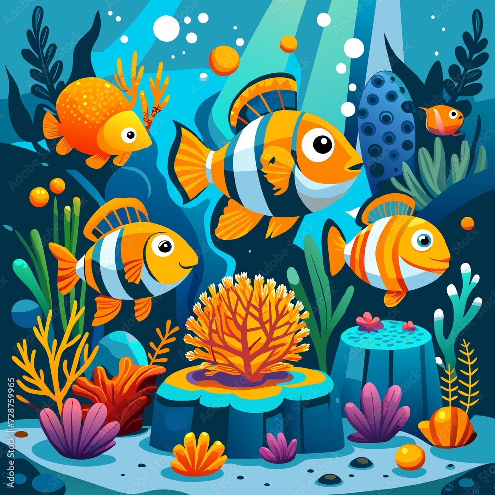 coral reef and fishes coral reef and fishes