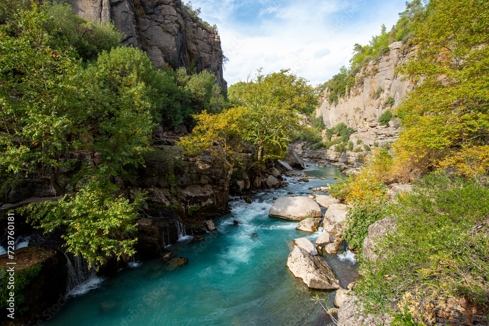 Fototapeta premium Antalya - Turkey. May 01, 2017. Koprulu Canyon, Manavgat, Antalya - Turkey.