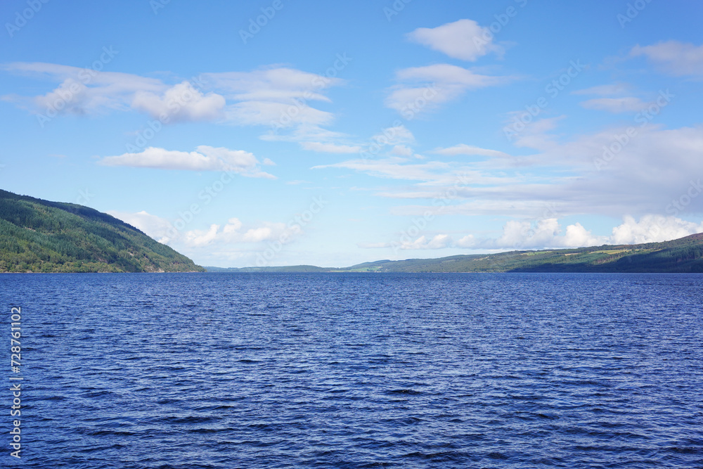 View over Loch Ness in the Scottish highlands	