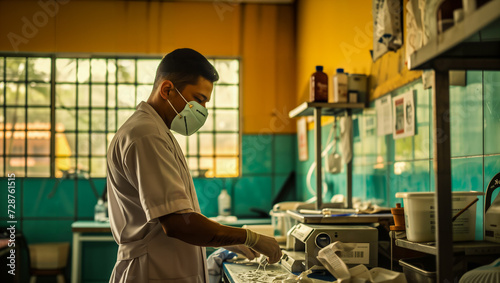 A doctor in Brazil treating patients affected by the spread of tropical diseases due to changing climate patterns