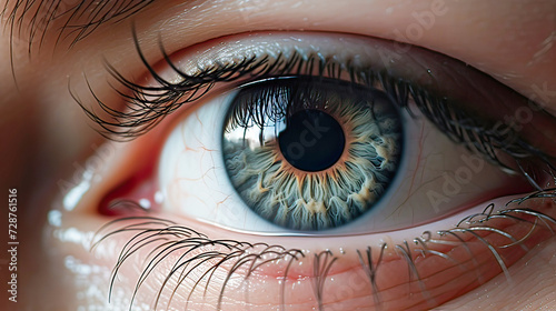human eye close-up photo
