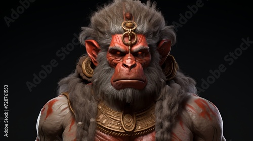 Divine Hanuman: Reverence and Devotion in Religious Imagery © luckynicky25