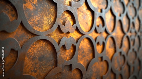 A precise laser-cut pattern on metal, embodying precision craftsmanship
