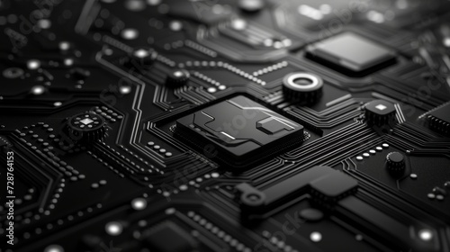 A monochromatic circuitry design, exuding a minimalist and sophisticated allure