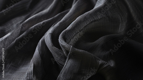 the tactile charm of a colored fabric textures, with a focus on neatly folded linen