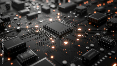 A monochromatic circuitry design, exuding a minimalist and sophisticated allure