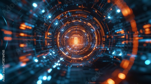 A futuristic HUD (Heads-Up Display), offering a glimpse into the world of aug...