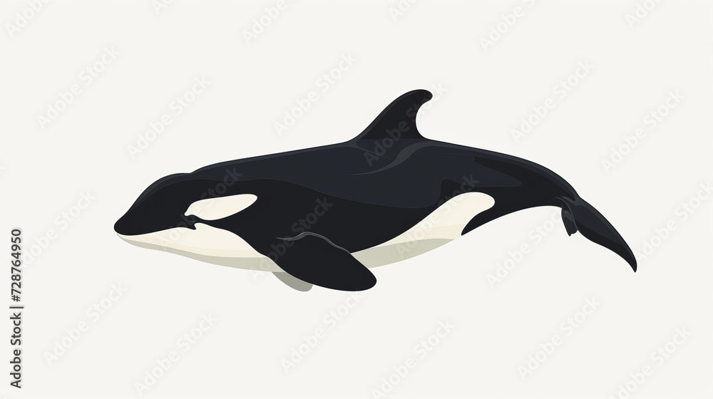 Fototapeta premium Killer whale black and white.