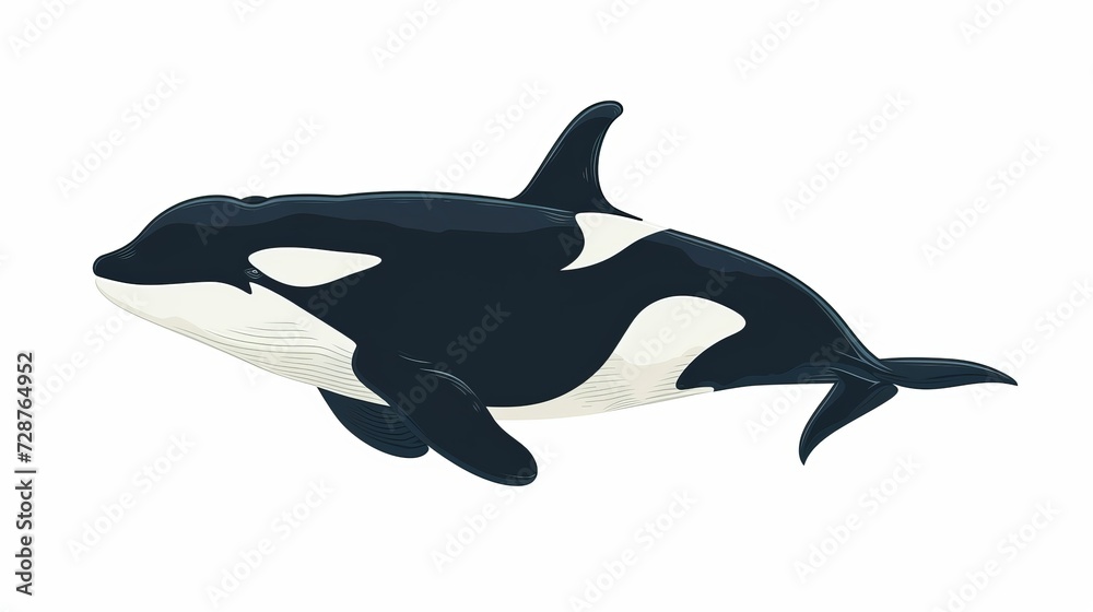 Obraz premium Killer whale black and white.