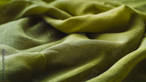 the tactile charm of a colored fabric textures, with a focus on neatly folded linen