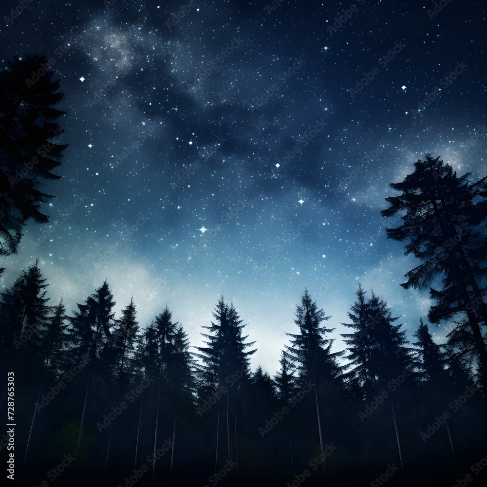 Naklejka premium Night sky with stars