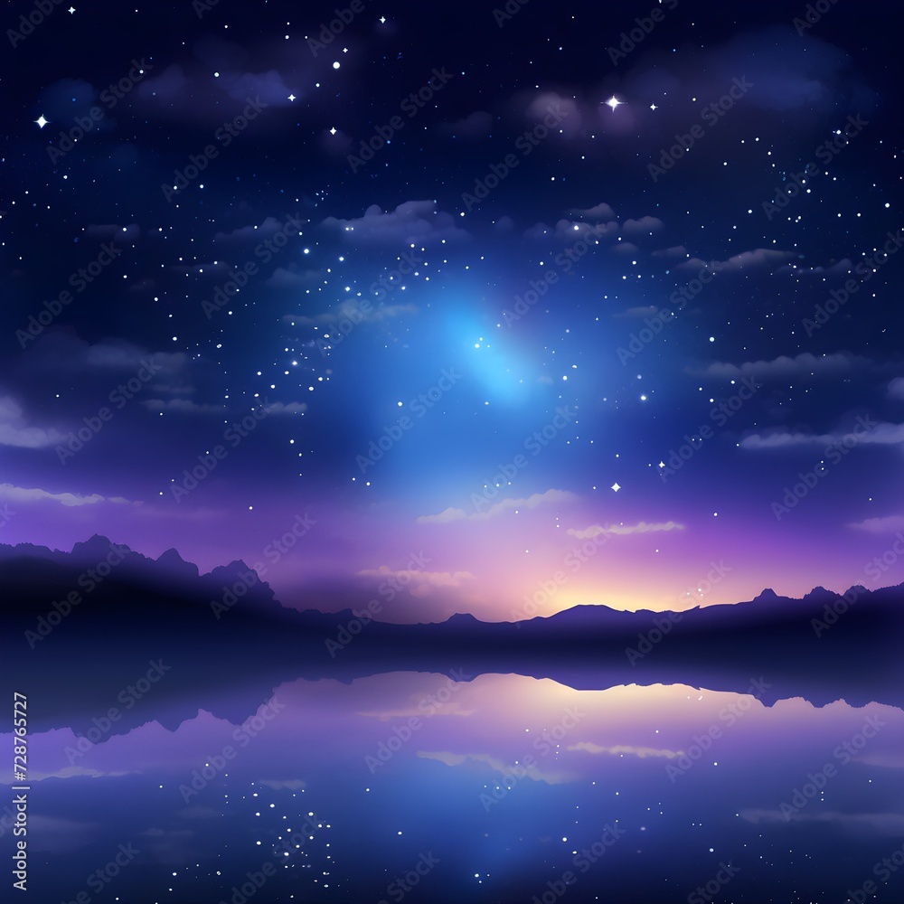 night landscape with moon and stars night landscape with moon and stars
