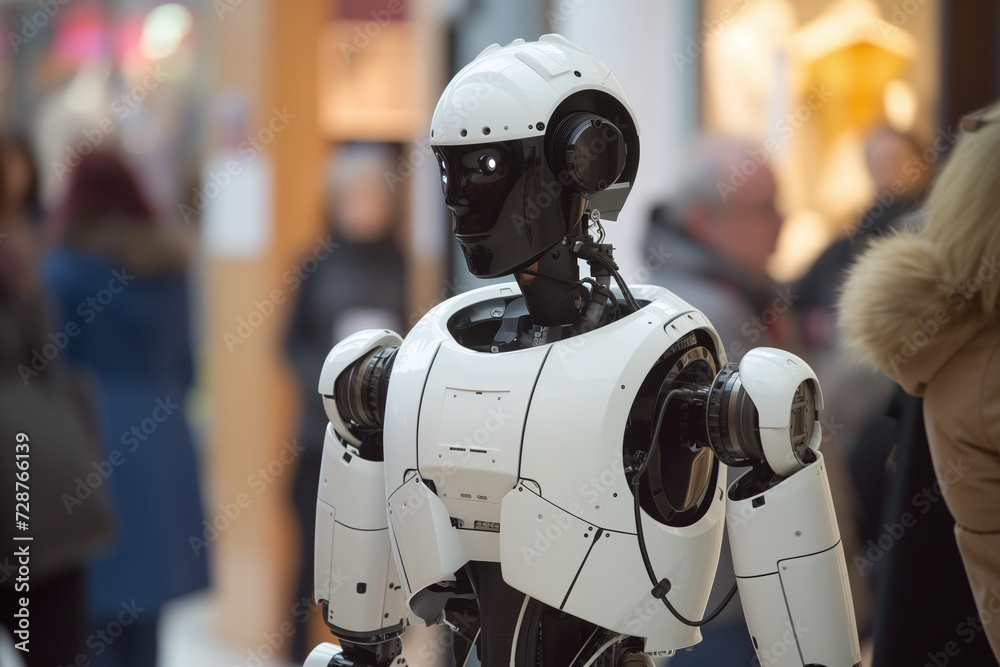 An automated robot, concept of the future and technology. An automated robot, concept of the future and technology.