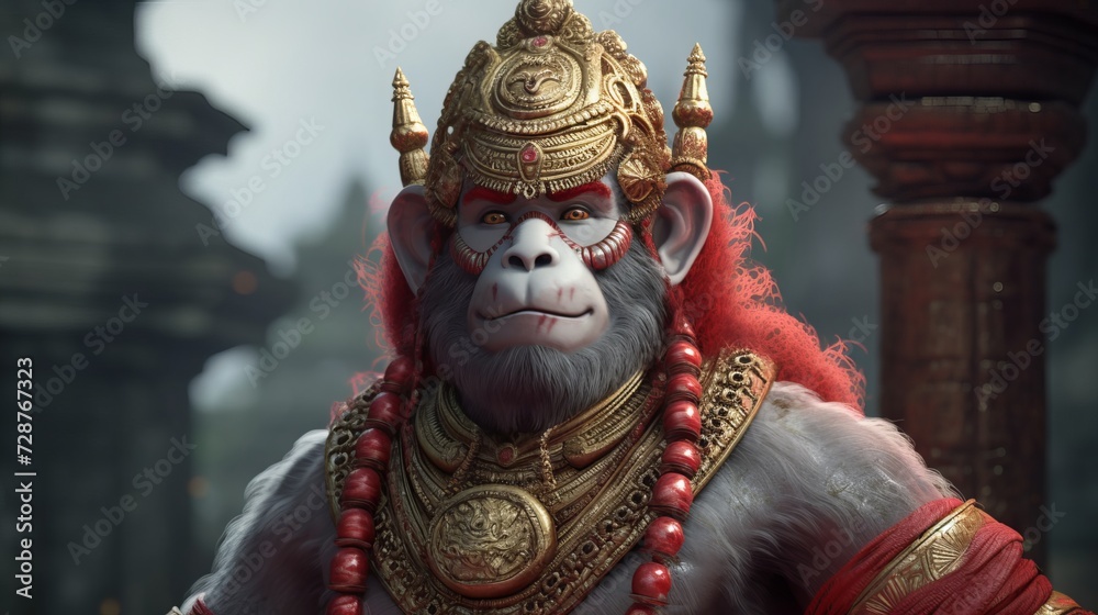Divine Hanuman: Reverence and Devotion in Religious Imagery Divine Hanuman: Reverence and Devotion in Religious Imagery