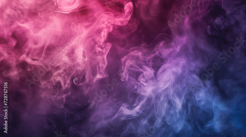 Colorful abstract smoke background with a blend of red, blue, and purple hues for design concepts, wallpapers, or presentations.