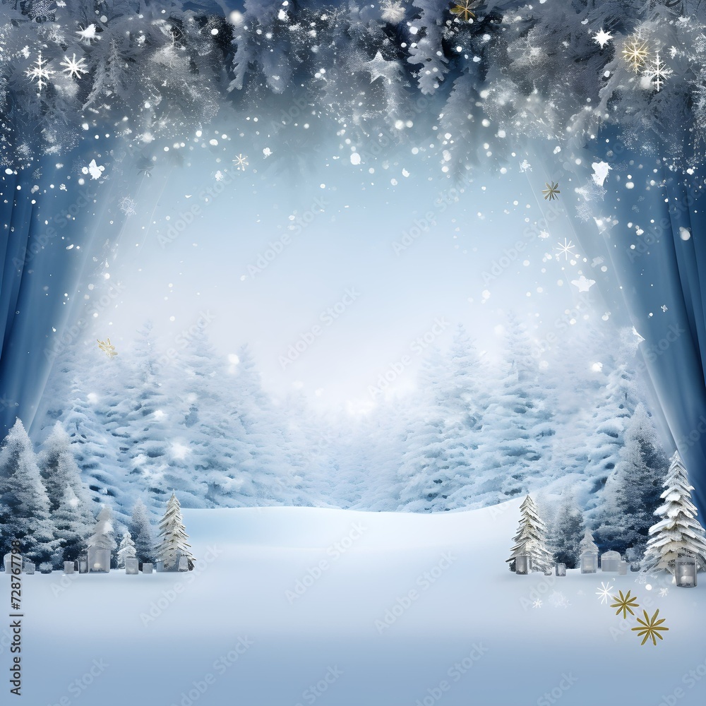 Fototapeta premium winter landscape with snow