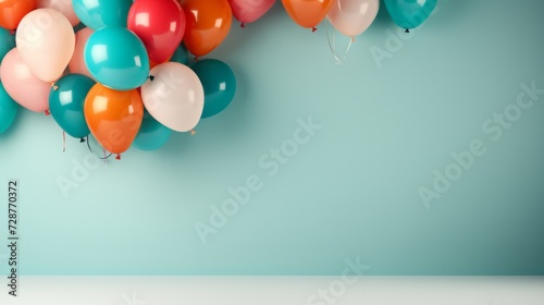 An unadorned party background featuring a simple frame and a cascade of color...