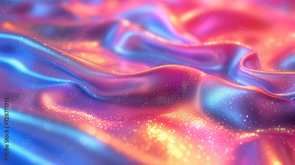 Vibrant holographic background with iridescent foil texture, suitable ...