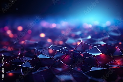 stylist and royal Blue orange Gradient Digital Polygons: A Network Grid Fusion background wallpaper