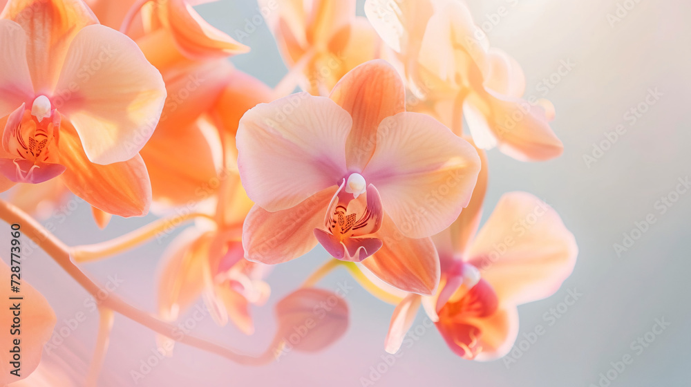 enchanting world of flora, a delicate colored orchid in full bloom