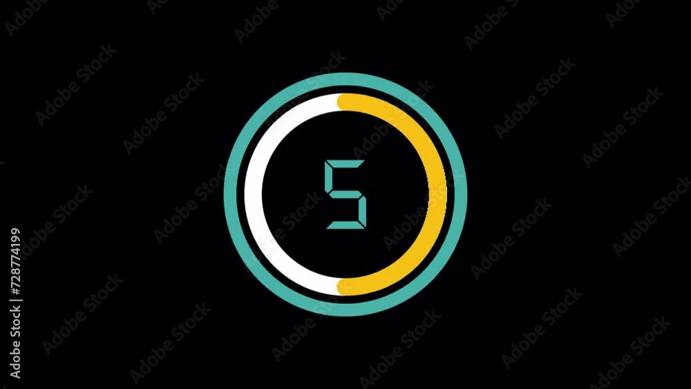 4K Digital Countdown Timer 10 Seconds, Transparent Background, Alpha Channel 4K Digital Countdown Timer 10 Seconds, Transparent Background, Alpha Channel