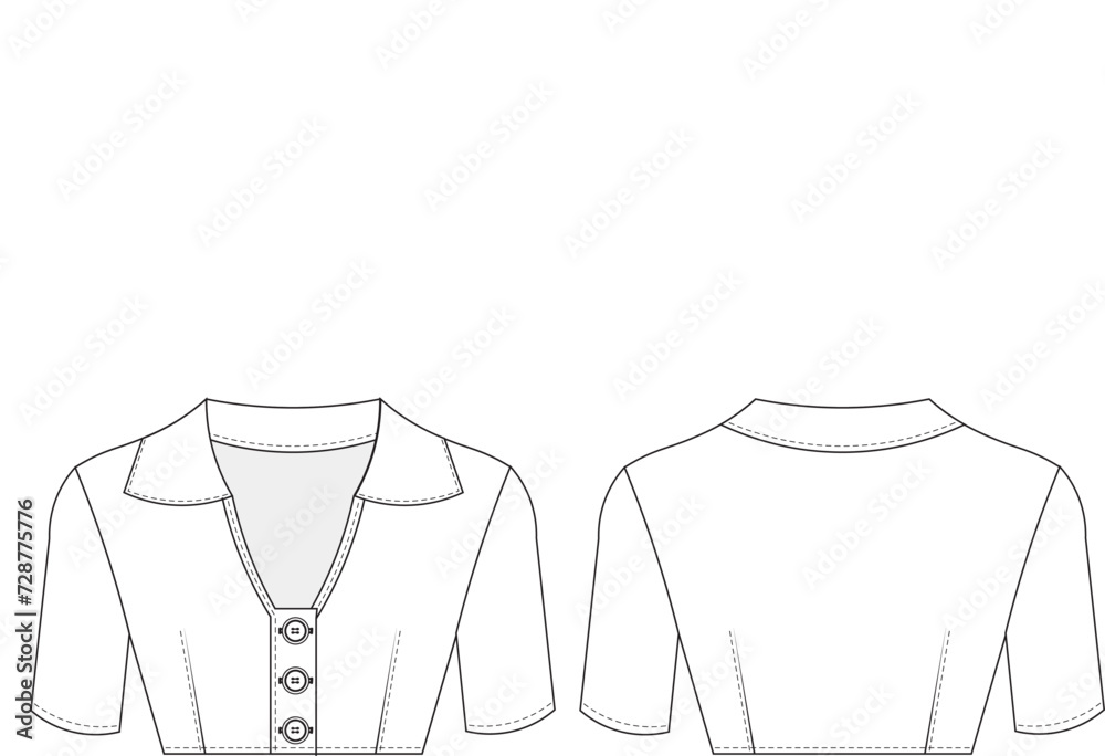 collared buttoned cropped crop short sleeve shirt blouse template technical drawing flat sketch cad mockup fashion woman design style model
collared buttoned cropped crop short sleeve shirt blouse template technical drawing flat sketch cad mockup fashion woman design style model