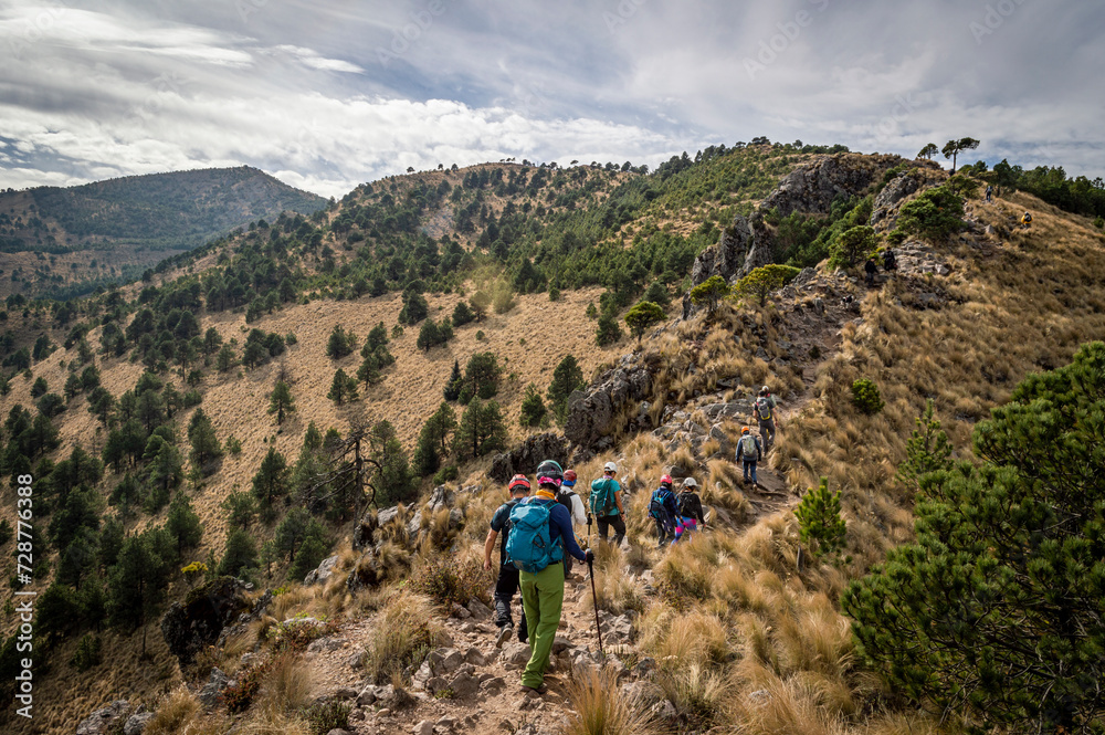 hiking in the ajusco in mexico city  