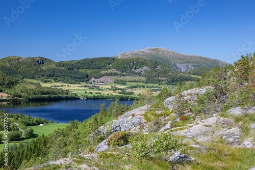 On a mountain trip to the mountain Lysingen in Sømna municipality on a great summer day, Helgeland