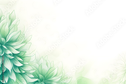 Floral Pencil Artistry Green Nature Background