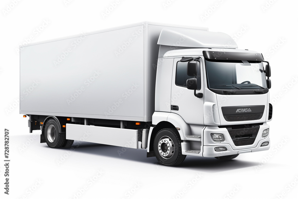 white truck isolated on white white truck isolated on white