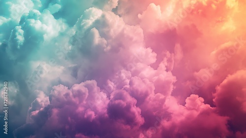 Dreamy clouds intricate pattern background, amazing vivid pops of color, bright and vibrant