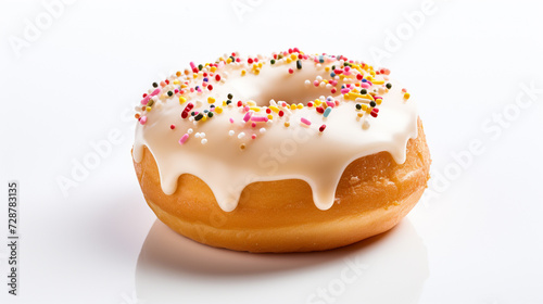 donut with sprinkles on white © damien