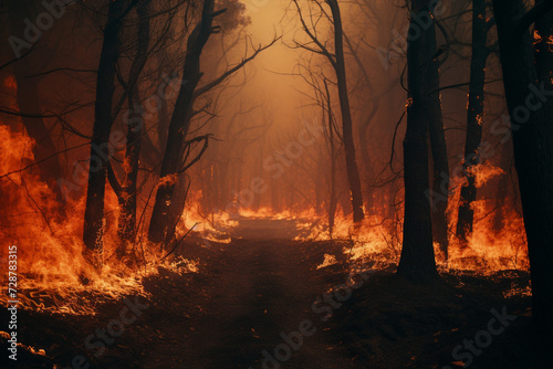 fire in the forest