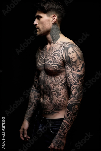 man with tattoos