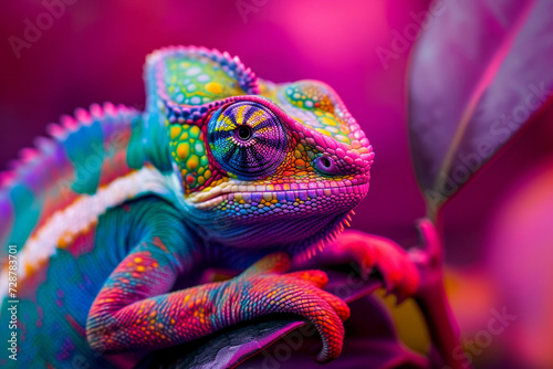 A colorful fantasy animals. Beautiful extreme close-up. exotic nature background and texture. Concept of natural splendor. bright animal.