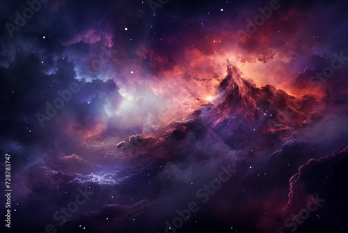 space nebula in night sky 
