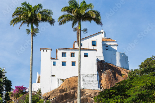 Penha Convent during a beautiful sunny day. One of the oldest religious sanctuaries in Brazil, located in the municipality of Vila Velha, state of Espírito Santo. photo