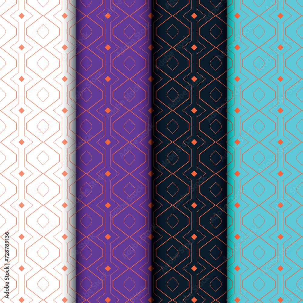 Classic geometric background pattern with decoration ornament illustration. Simple straight line stripes of different design shapes Classic geometric background pattern with decoration ornament illustration. Simple straight line stripes of different design shapes