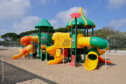 children's playground and sandbox