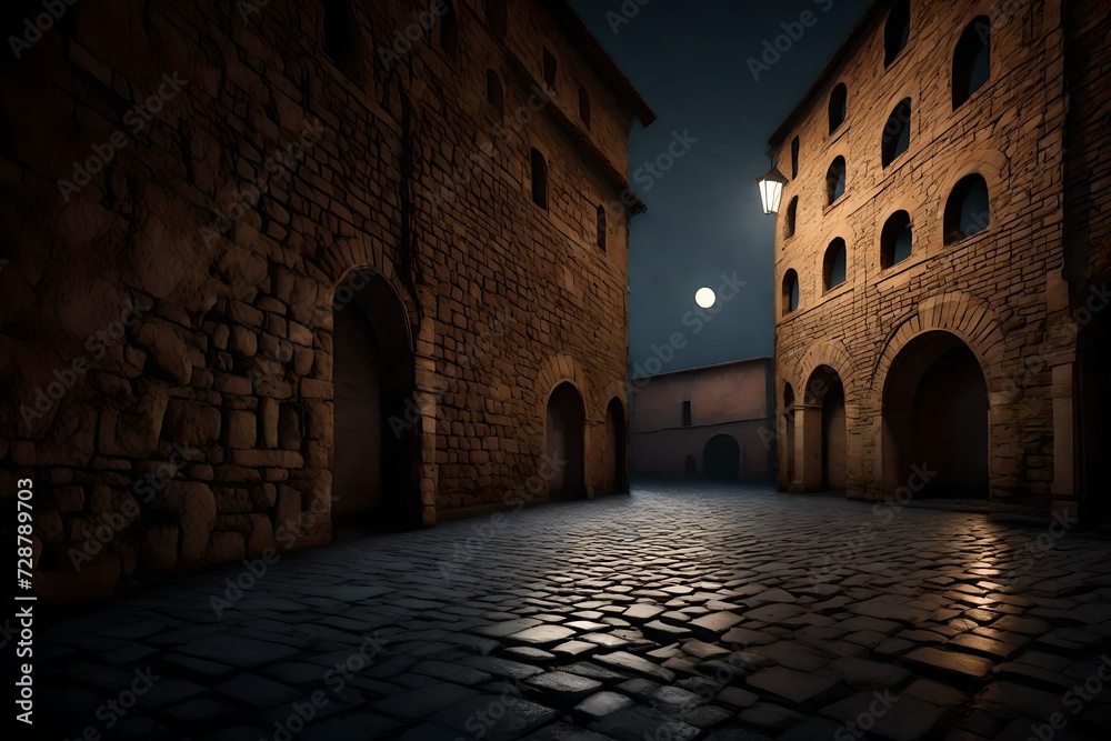 Obraz premium street in the town