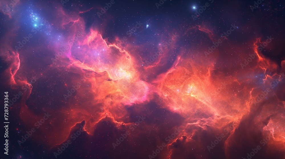 Cosmos wallpaper, soft focus romanticism, charming and dreamlike. vibrant and colorful