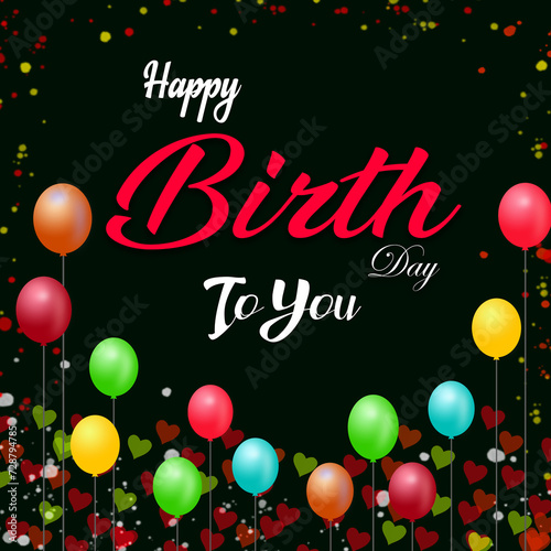 Wallpaper Mural Happy birthy celebration banner template Torontodigital.ca