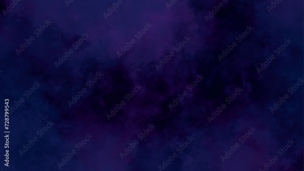 Abstract Blue Watercolor Background Painting. dark blue grunge texture. Watercolor on deep dark blue paper background.