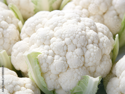Ripe cauliflower close up  background 