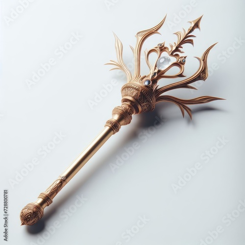 antique golden magic staff photo