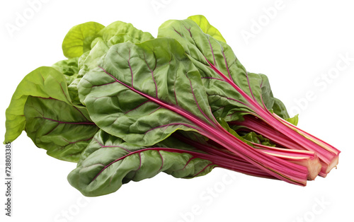Swiss Chard and White Bean Soup Isolated on Transparent Background PNG.