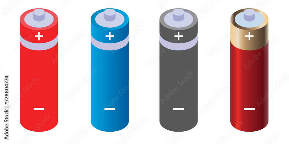 Battery icon. Battery symbol. Vector illustration of charging battery. set of Energy supply equipment.
